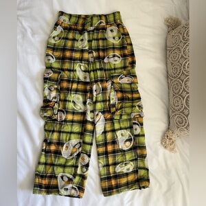 Urban outfitters BDG printed ying-yang plaid cargo baggy pants